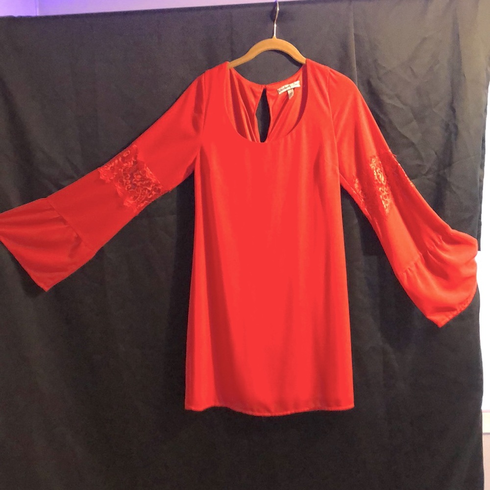 Dark peach baby doll style dress